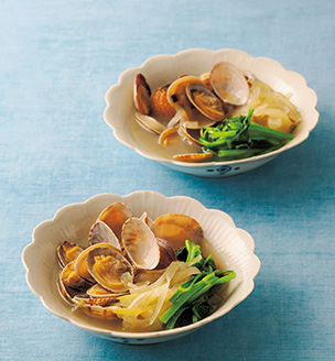 あさりと新玉ねぎのさっと煮