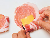 豚肉となすのはさみ揚げ